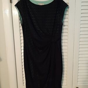 Dress Barn Navy BlueTextured Dress